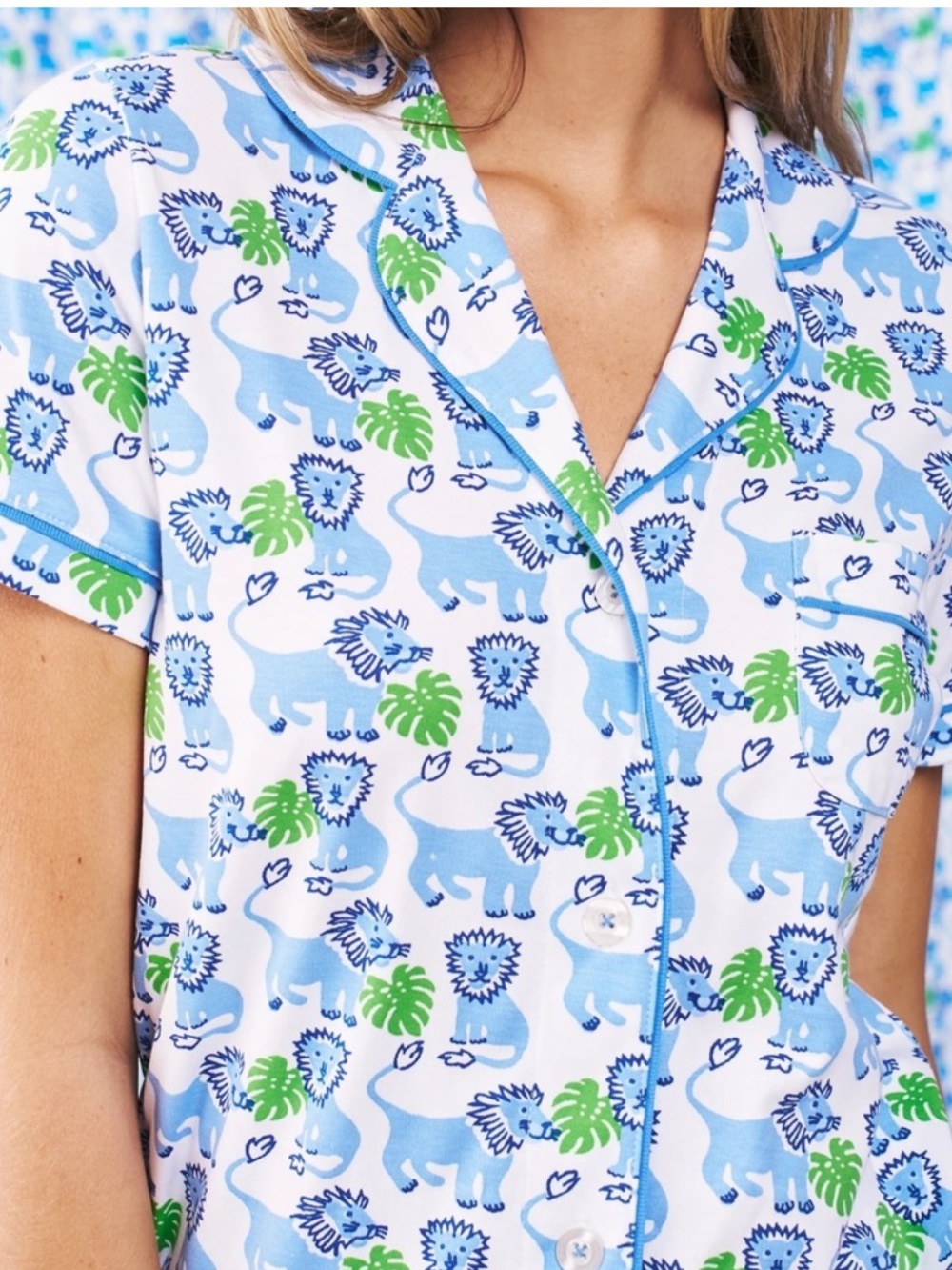 Roller Rabbit Leo Lion Polo Pajama Top NWT